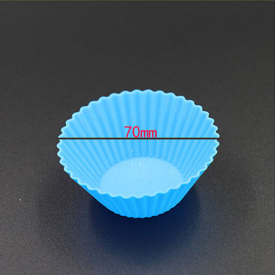 ROHS Odorless Silicone Muffin Cups , Reusable Silicone Cupcake Cases