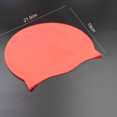 Waterproof Silicone Rubber Supplies Swimming Cap Soft Multicolor