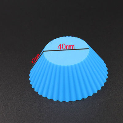 Nontoxic Practical Silicone Cupcake Mould , Microwaveable Silicone Baking Cases