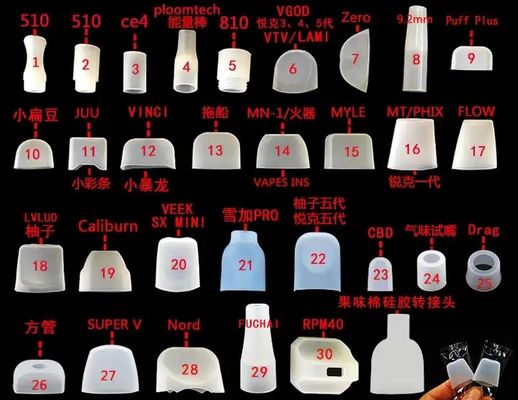 Nontoxic Practical Drip Tip Silicone , Heat Resistant E Cigarette Drip Tips