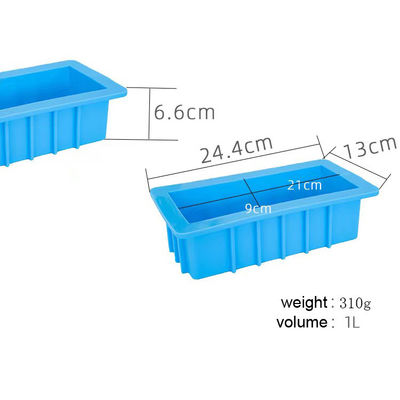 1.2L 1.4L 1.5L Silicone Loaf Mold , Rectangular Silicone Baking Molds For Bread