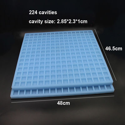 224 Cavities Square Silicone Candy Mold Heatproof For Caramel