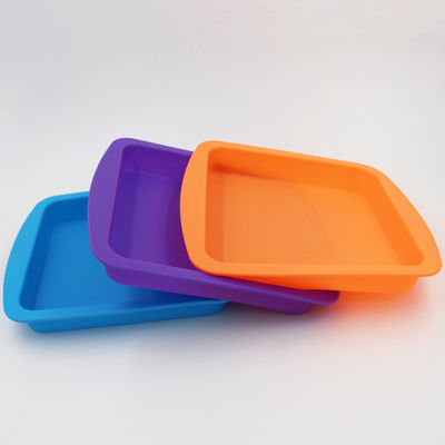 Square Durable Silicone Cake Mould Pan Anti Falling Multicolor