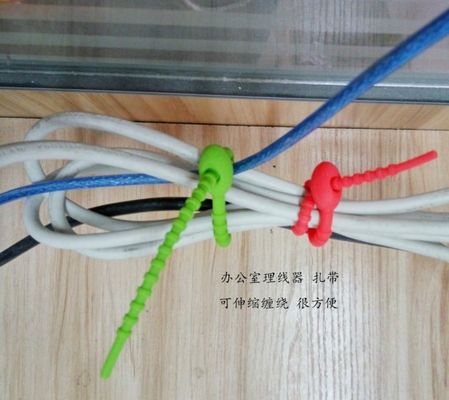 Tasteless Multiscene Silicone Rubber Supplies Cable Ties For Binding Reusable