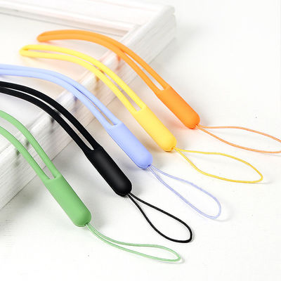 Portable Washable Silicone Phone Strap , Length 19cm Silicone Cell Phone Lanyard