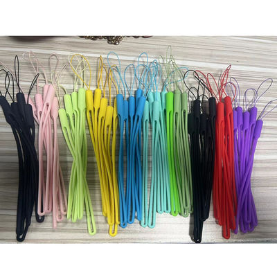 Portable Washable Silicone Phone Strap , Length 19cm Silicone Cell Phone Lanyard