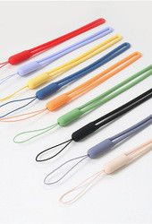 Portable Washable Silicone Phone Strap , Length 19cm Silicone Cell Phone Lanyard
