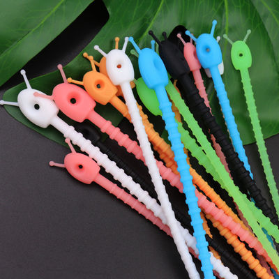 Adjustable Silicone Rubber Supplies Cable Straps Removable Reusable