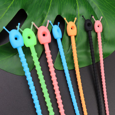 Adjustable Silicone Rubber Supplies Cable Straps Removable Reusable