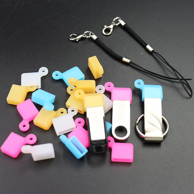 Odorless Oilproof Silicone USB Port Cover , Portable USB Silicone Cap