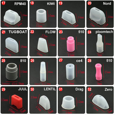 Disposable 810 510 Silicone Rubber Supplies Drip Tip Durable For E Cigarette